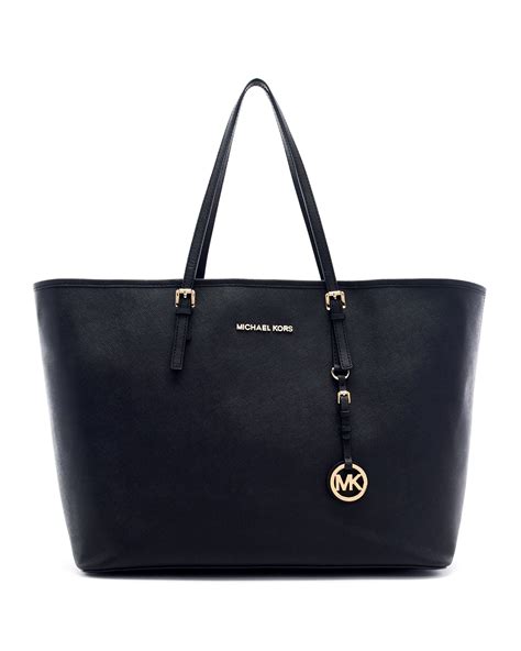 michael kors jet set saffiano tote in luggage|Michael Kors saffiano bag black.